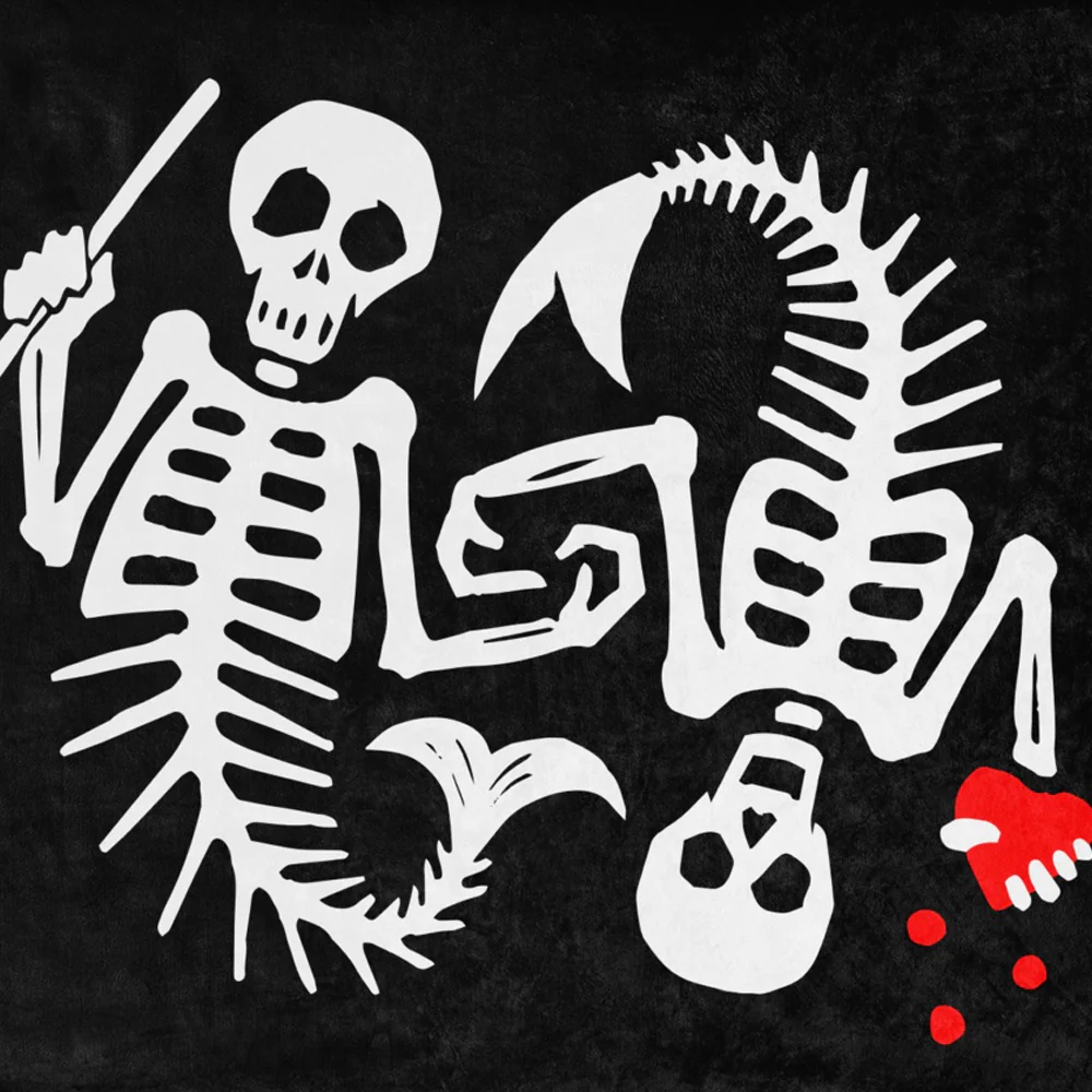 Our Flag Means Death Ship Flag Sherpa Blanket