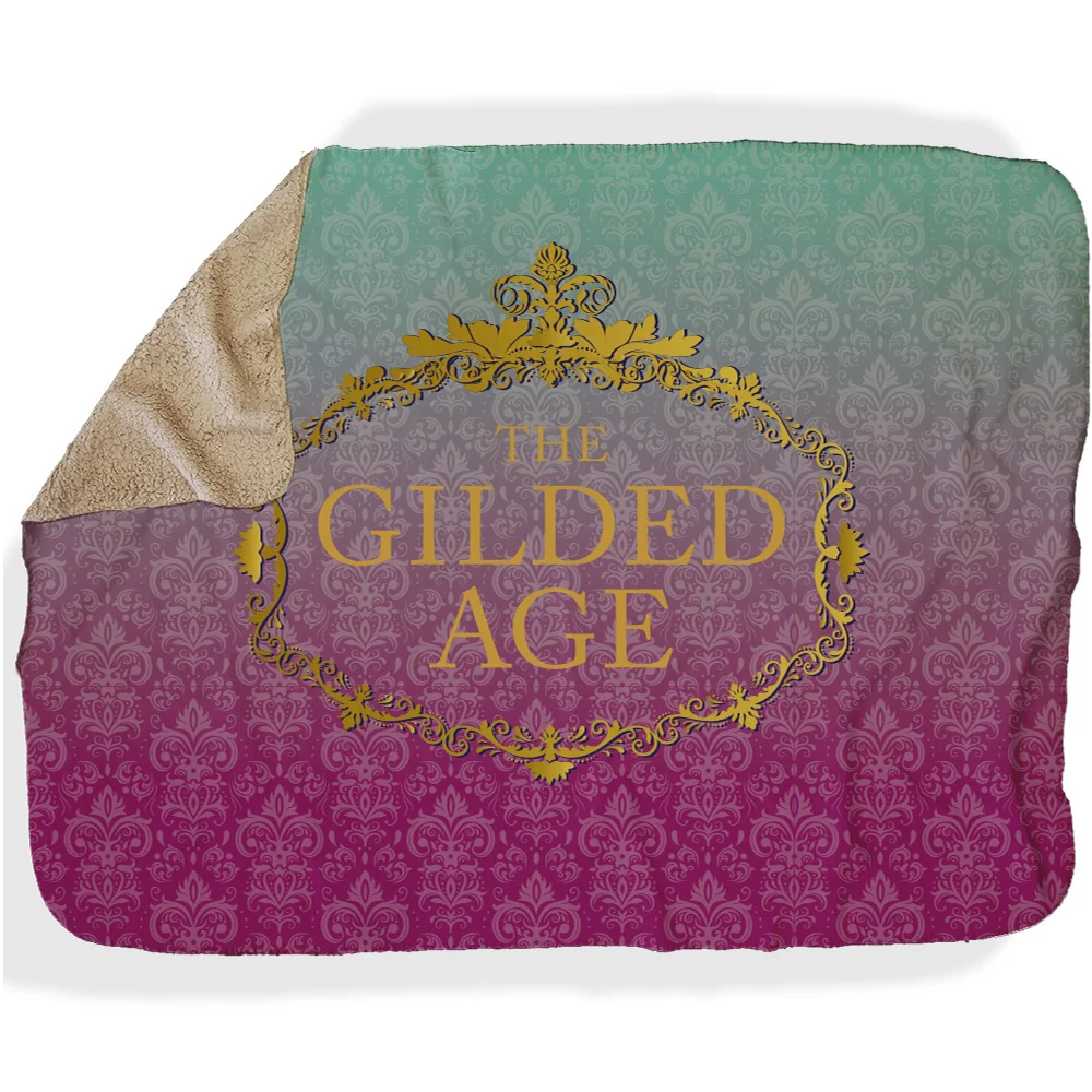 The Gilded Age Logo Sherpa Blanket