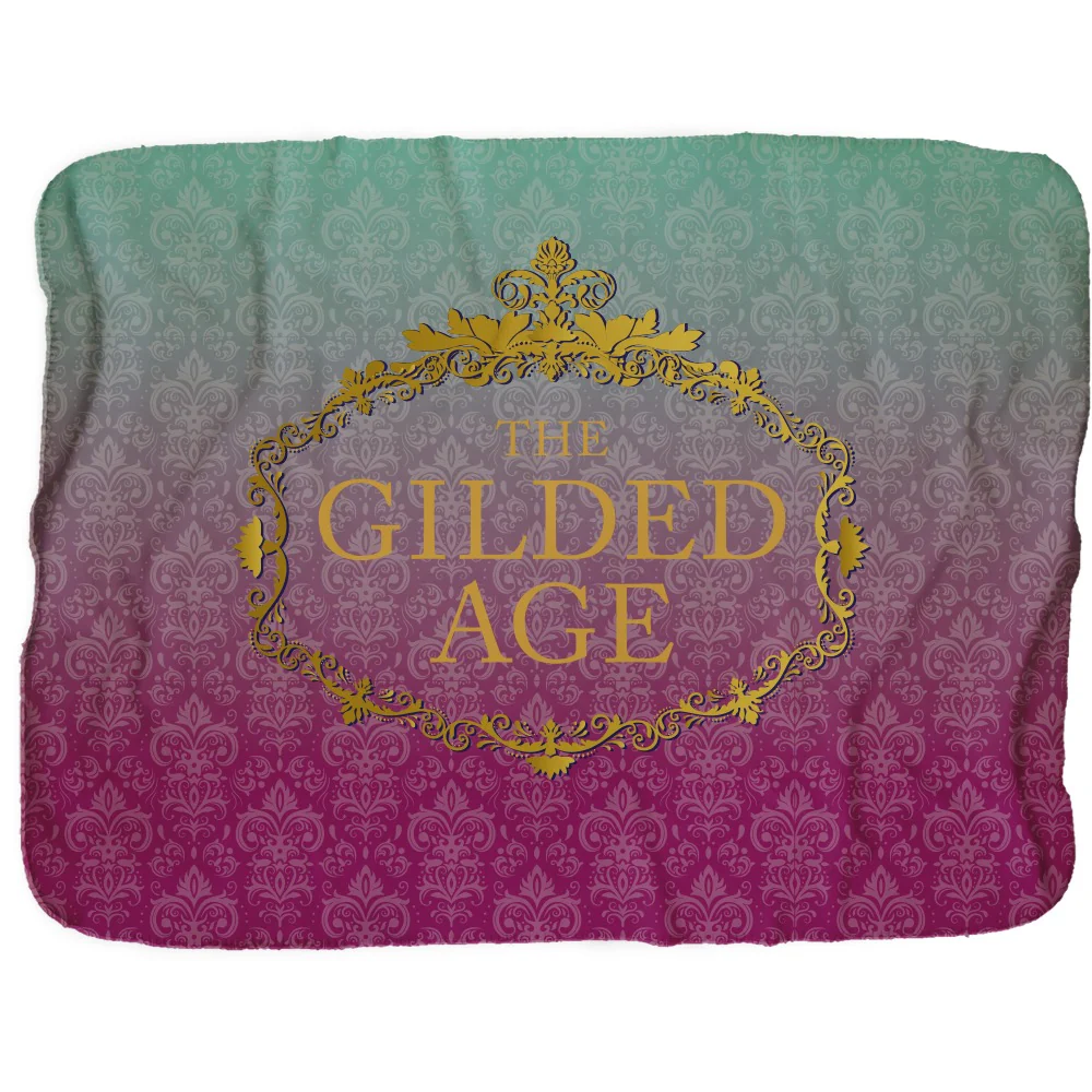 The Gilded Age Logo Sherpa Blanket