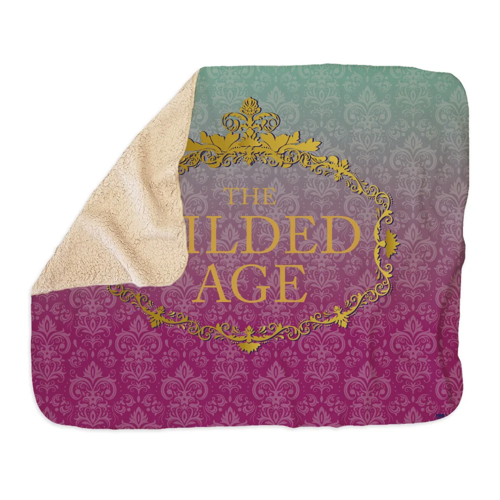 The Gilded Age Logo Sherpa Blanket