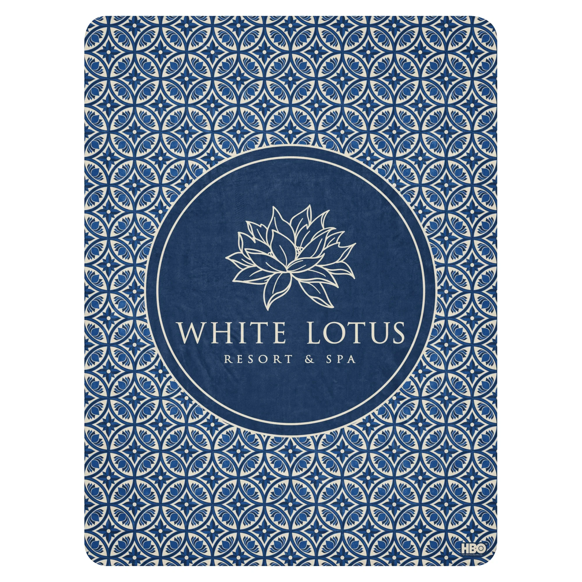 The White Lotus Sherpa Blanket