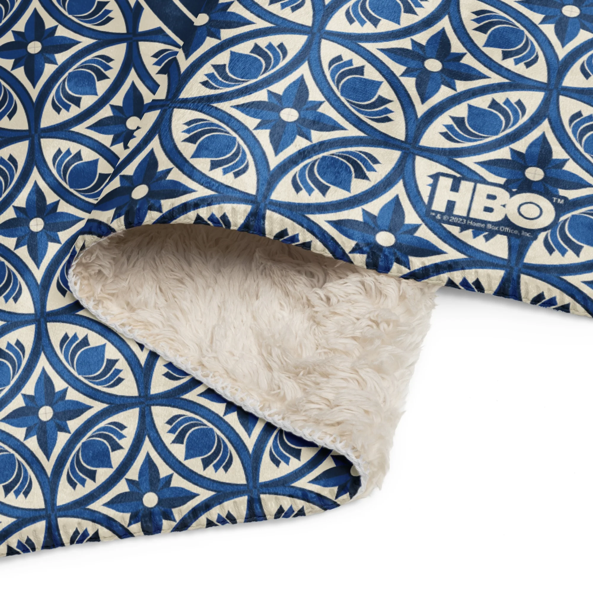 The White Lotus Sherpa Blanket
