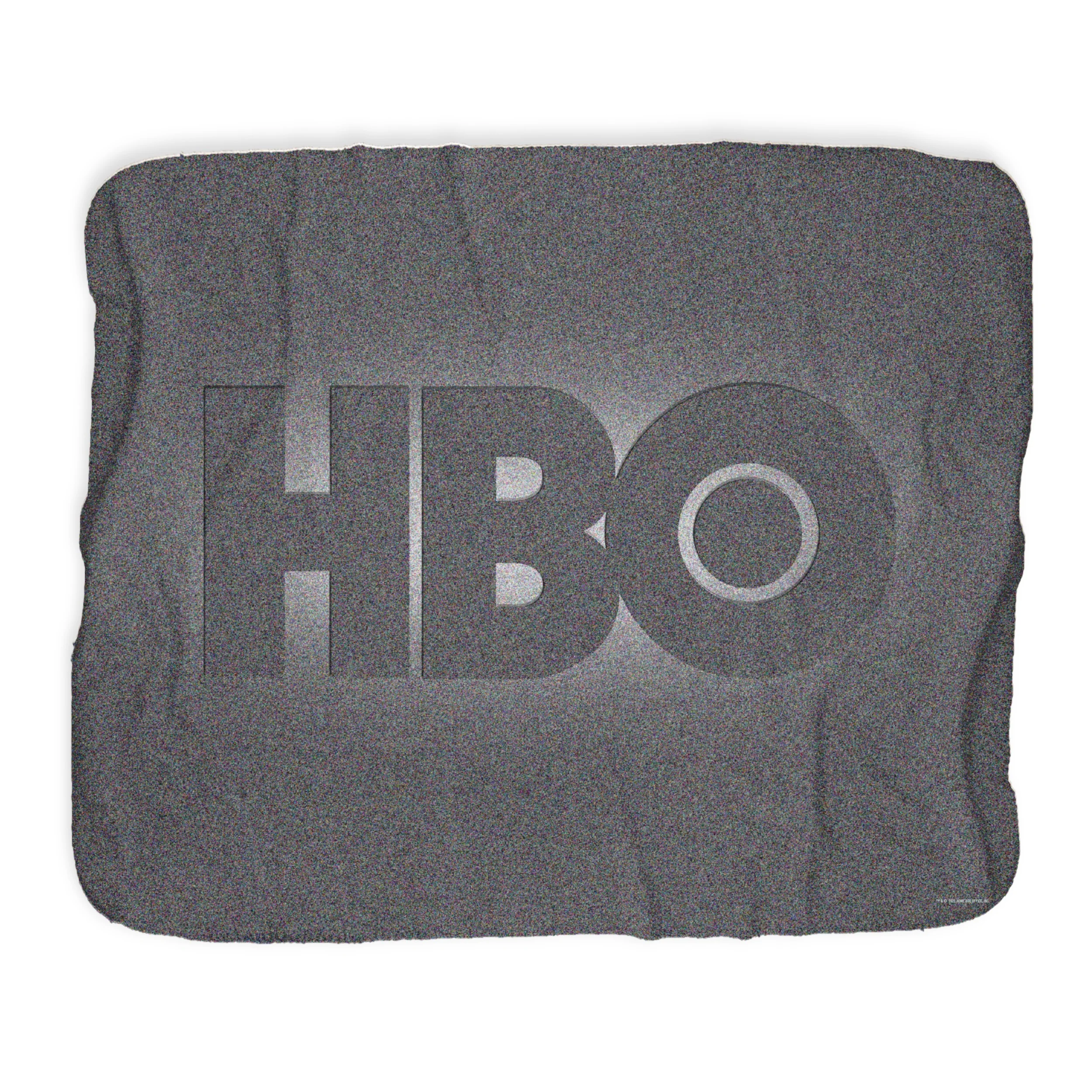 HBO Static Logo 50th Anniversary Grey Sherpa Blanket