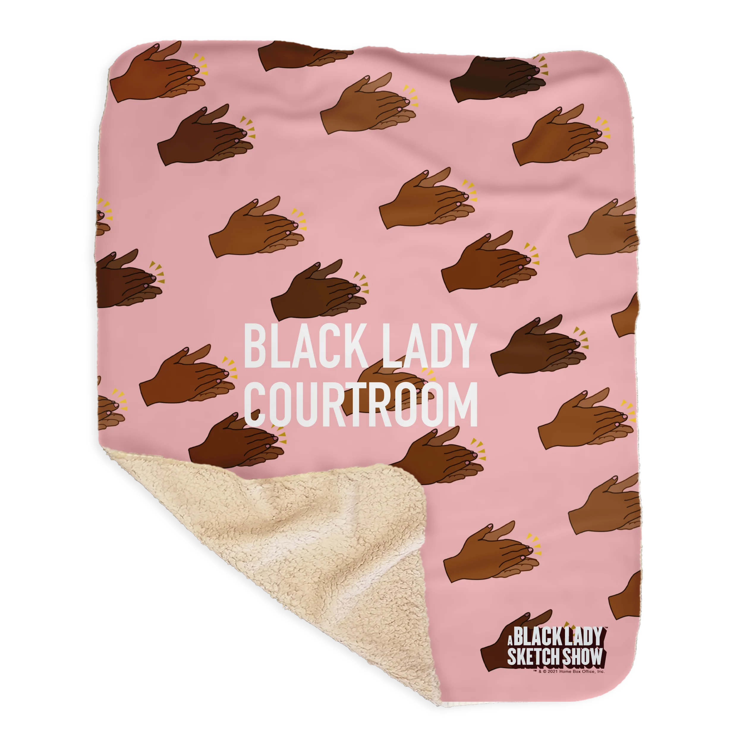 A Black Lady Sketch Show Black Lady Courtroom Sherpa Blanket