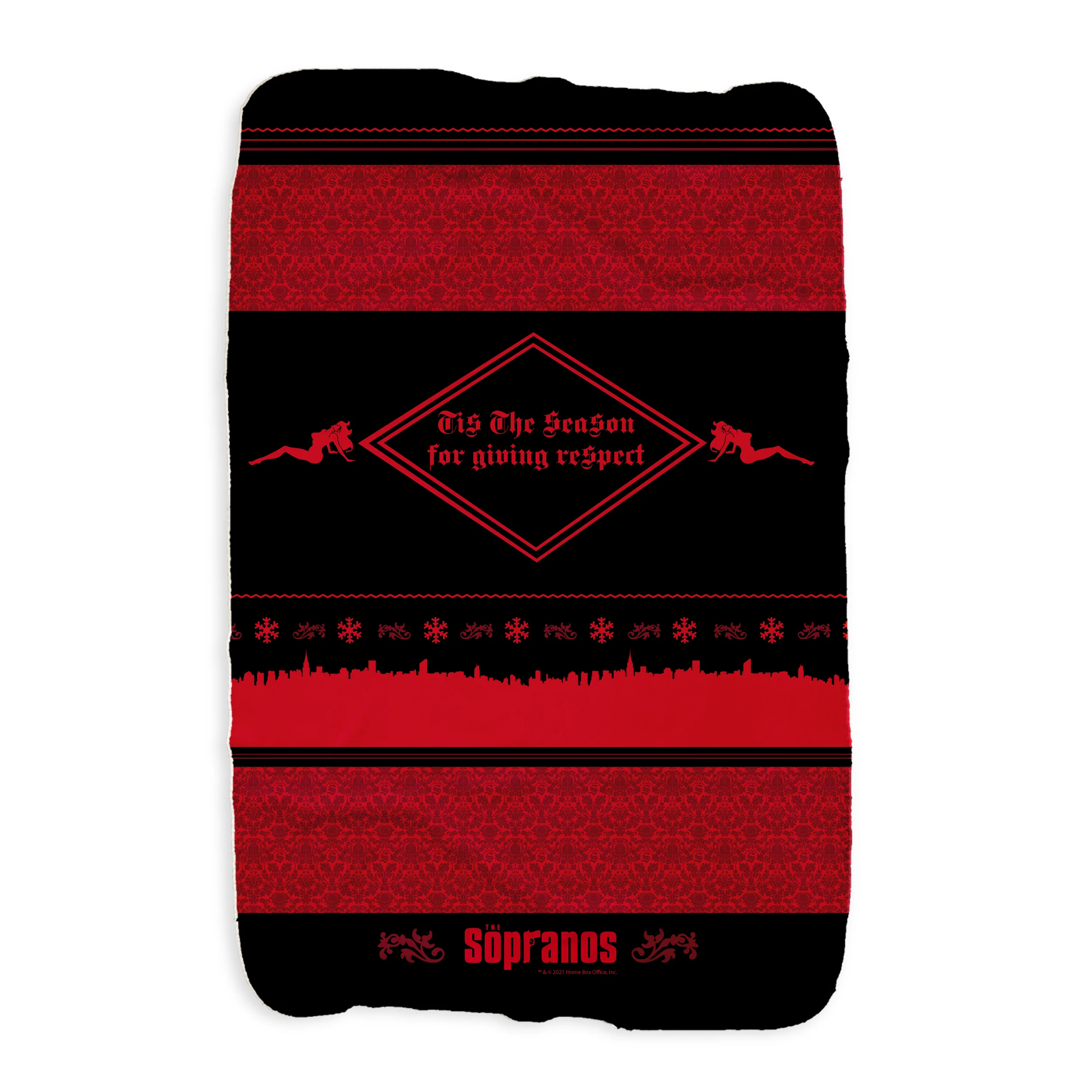 The Sopranos Tis The Season Holiday Sherpa Blanket 2 The Sopranos Tis The Season Holiday Sherpa Blanket