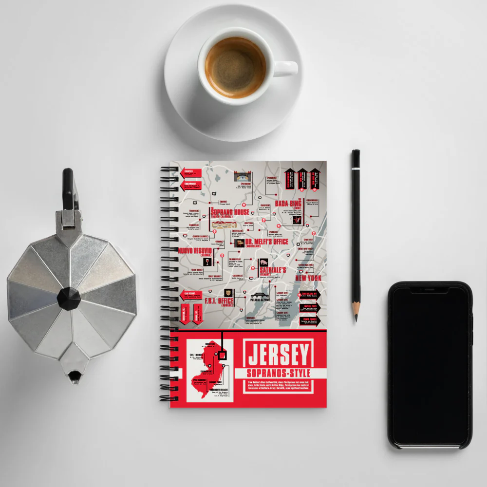 The Sopranos Map of Jersey Spiral Notebook