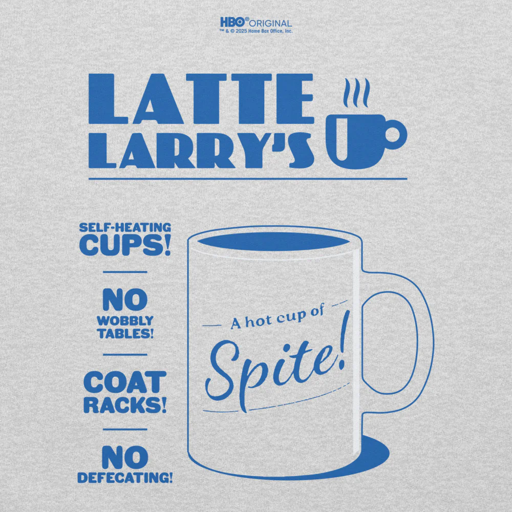 Curb Your Enthusiasm Latte Larry's Embroidered Crewneck Sweatshirt