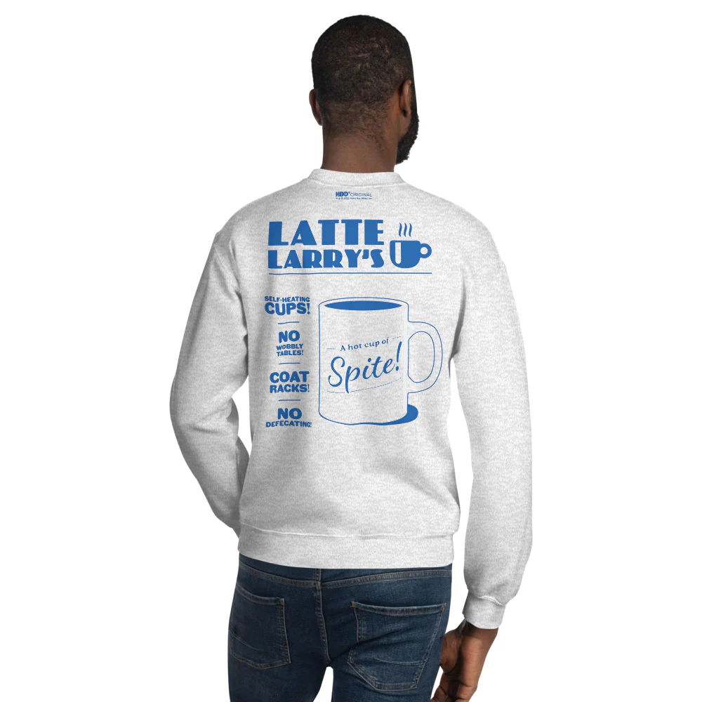 Curb Your Enthusiasm Latte Larry's Embroidered Crewneck Sweatshirt