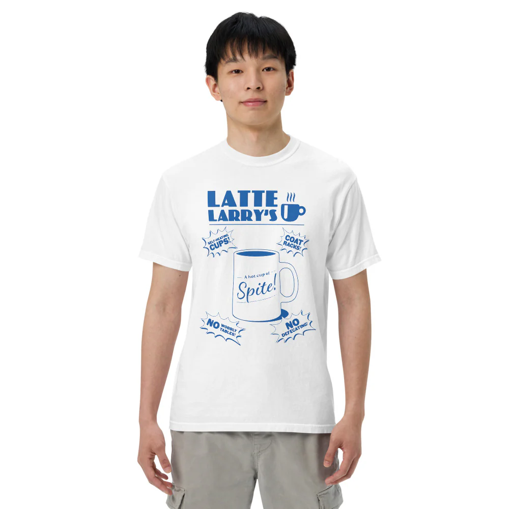 Curb Your Enthusiasm Latte Larry's Ad Comfort Colors T-Shirt