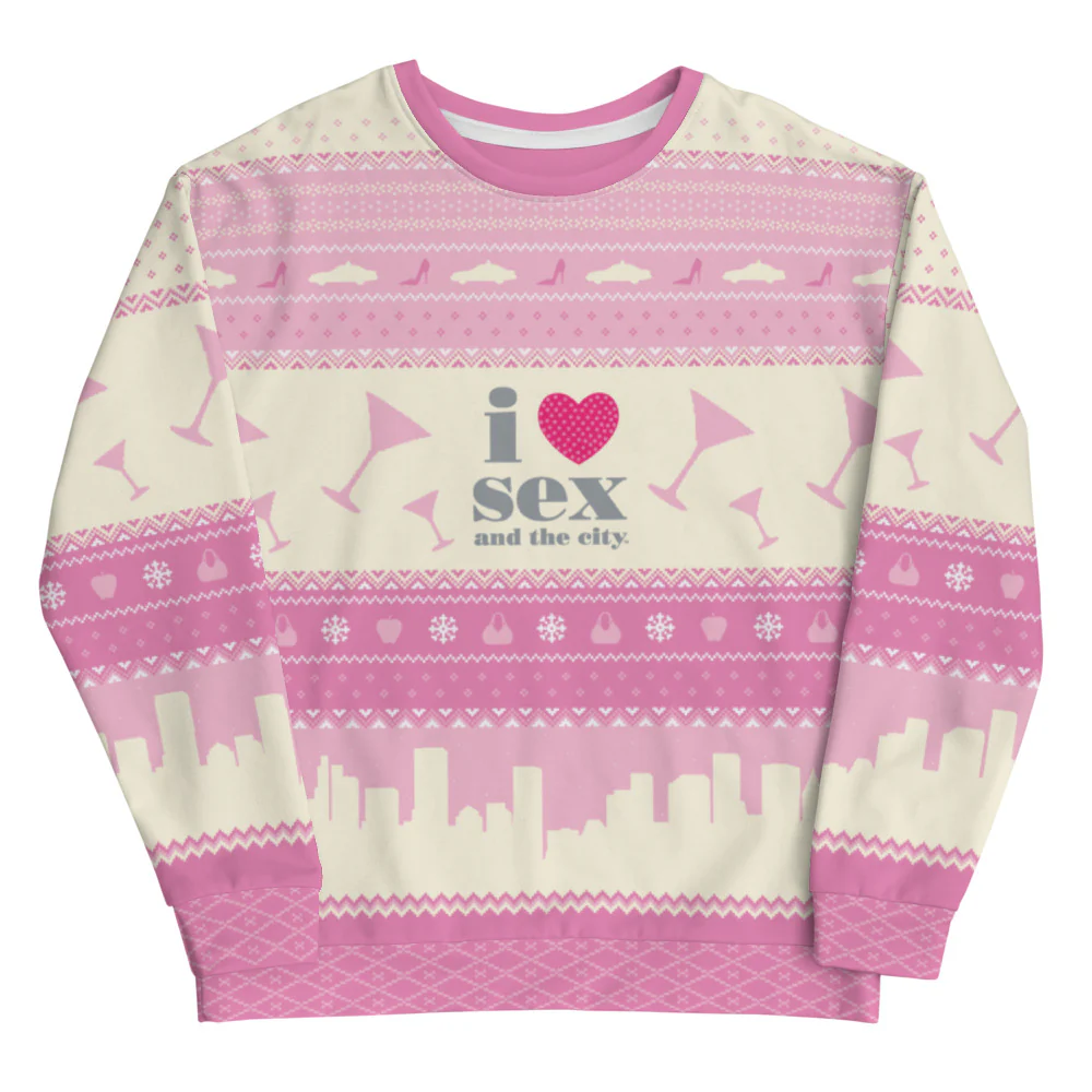 Sex and the City Martini Holiday Crewneck Sweatshirt