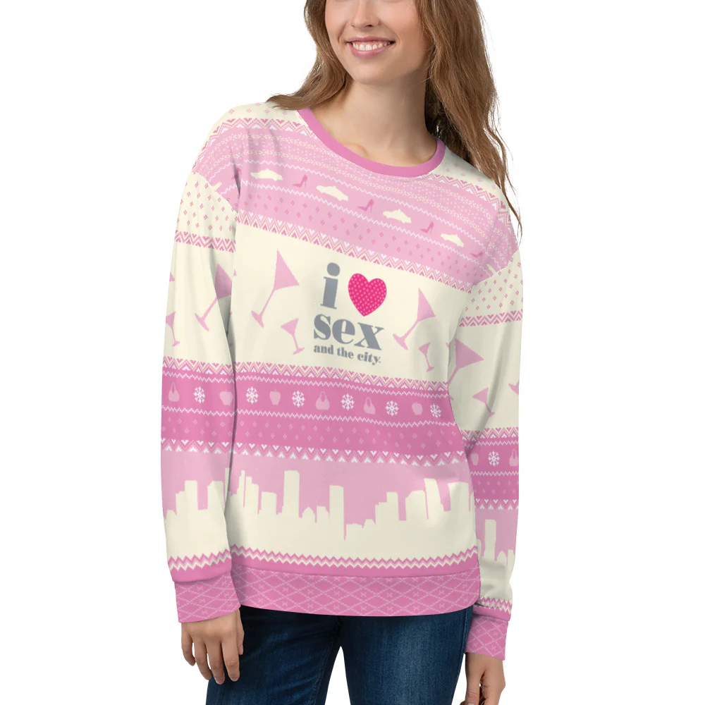Sex and the City Martini Holiday Crewneck Sweatshirt