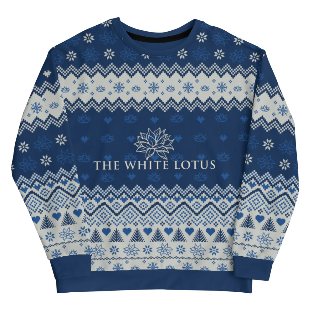 The White Lotus Logo Holiday Crewneck Sweatshirt