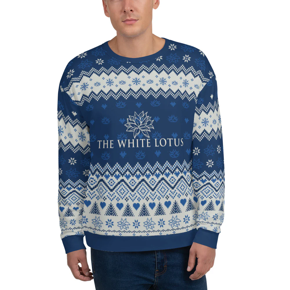 The White Lotus Logo Holiday Crewneck Sweatshirt