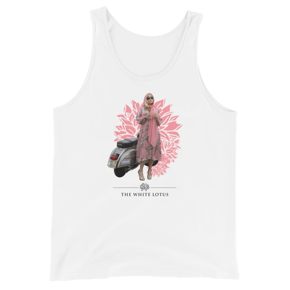 The White Lotus Scooter Adult Tank Top