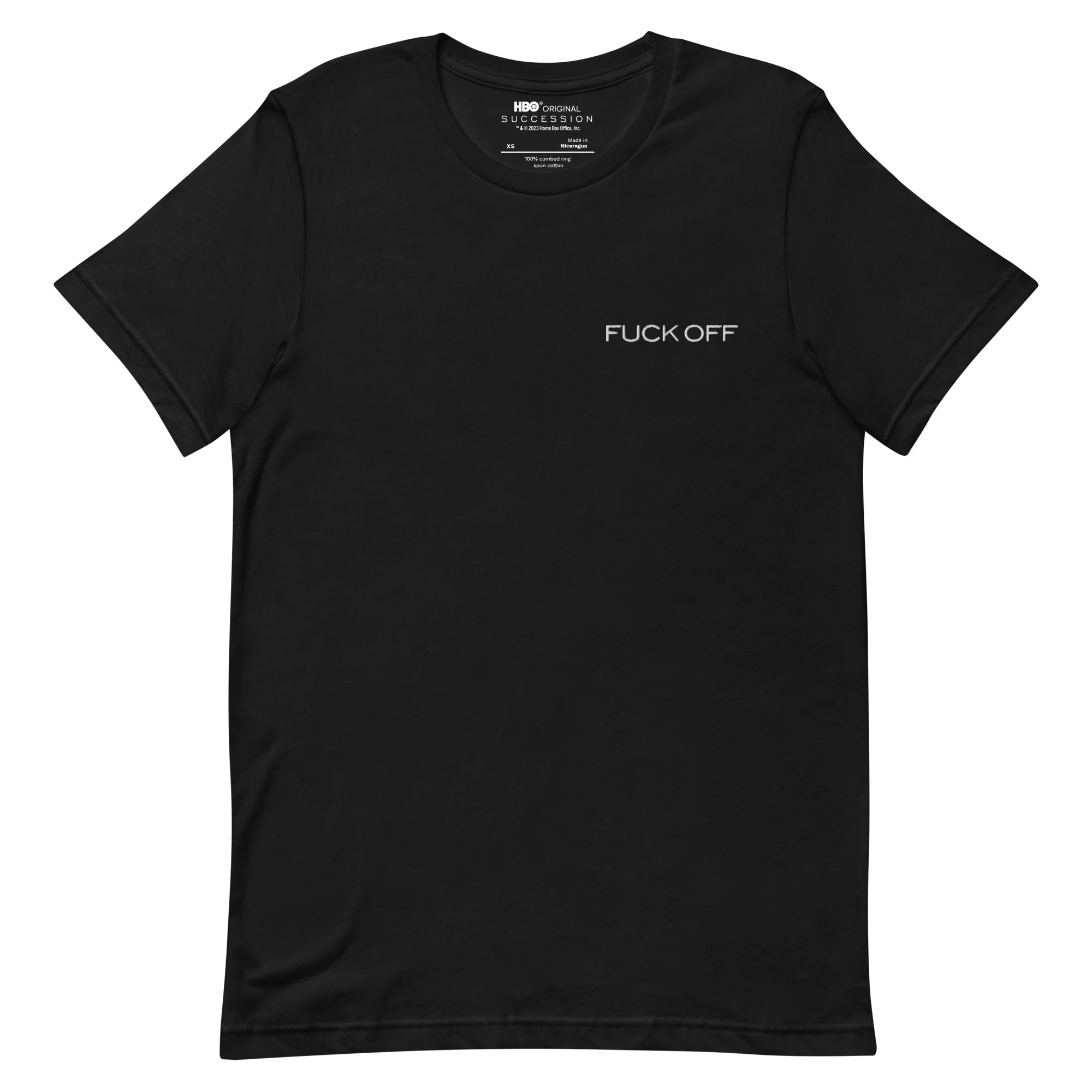 Succession Fuck Off Embroidered Adult T-Shirt