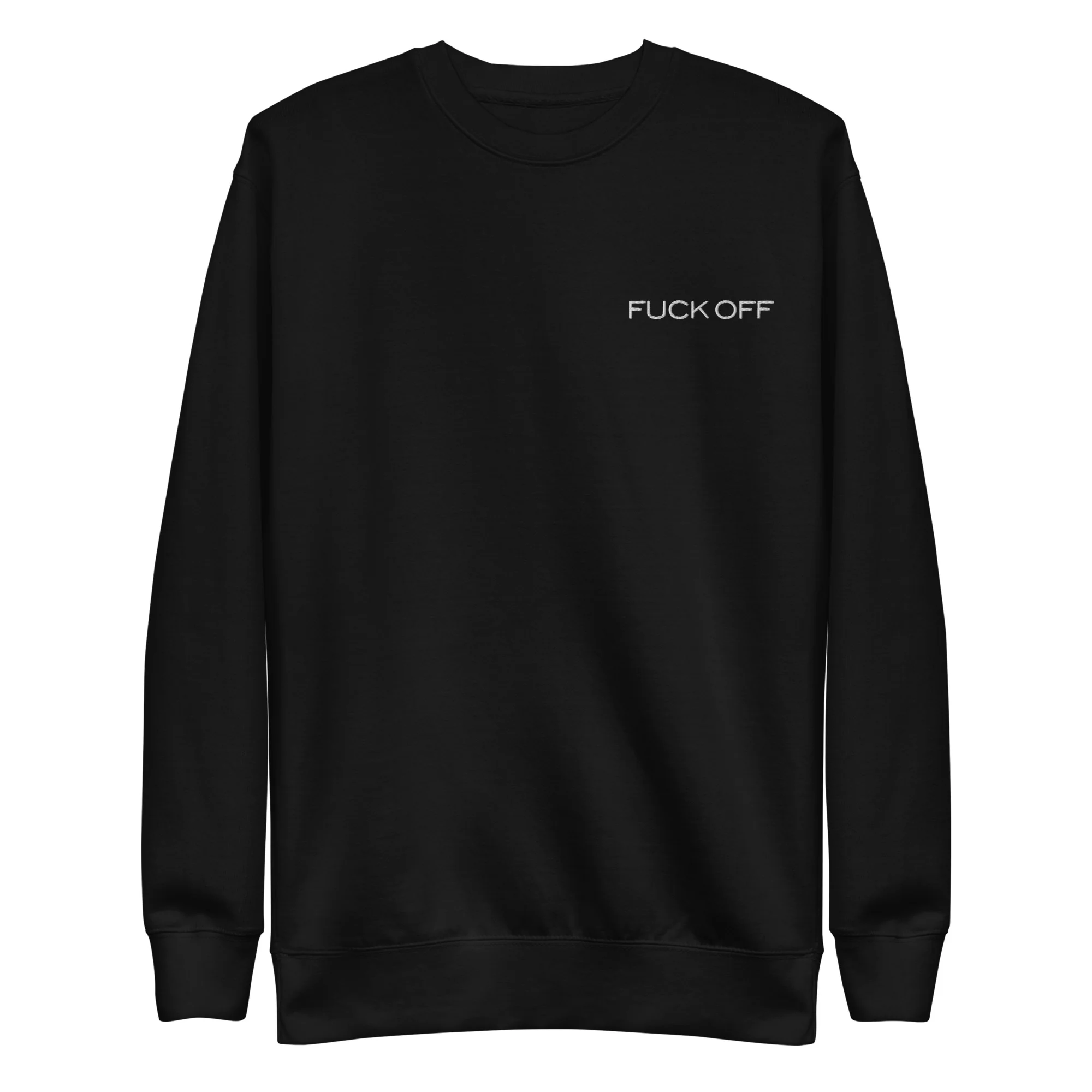 Succession Fuck Off Embroidered Adult Sweatshirt