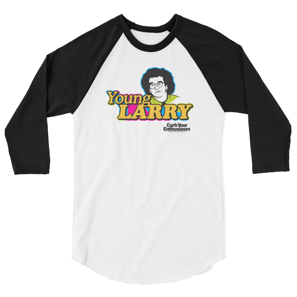 Curb Your Enthusiasm Young Larry 3/4 Sleeve Raglan Shirt