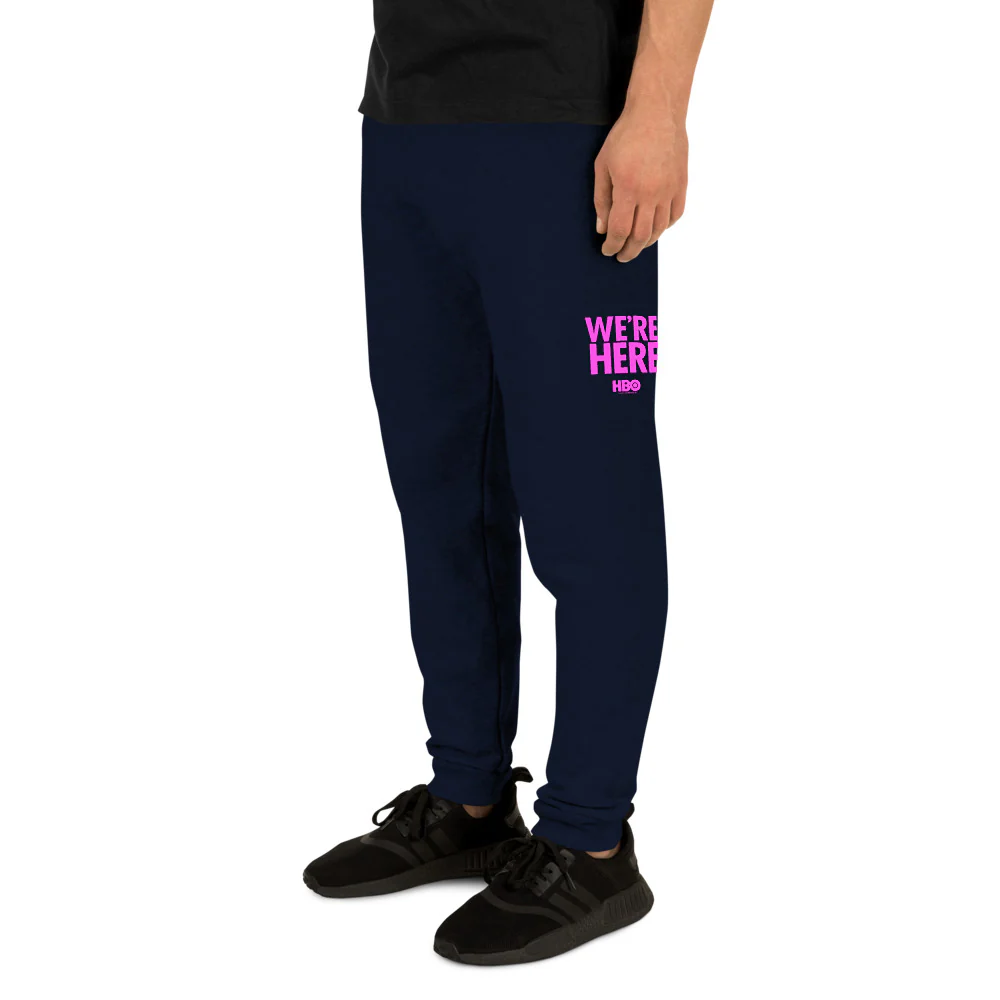 We're Here Logo Adult Fleece Joggers