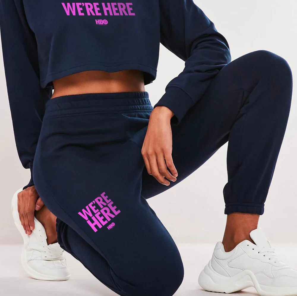 We're Here Logo Adult Fleece Joggers
