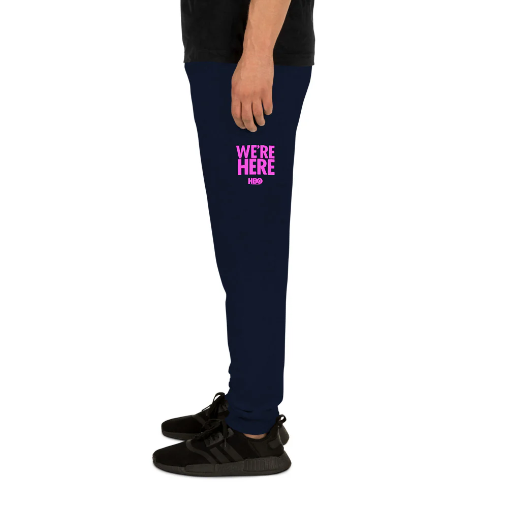 We're Here Logo Adult Fleece Joggers 5 We're Here Logo Adult Fleece Joggers