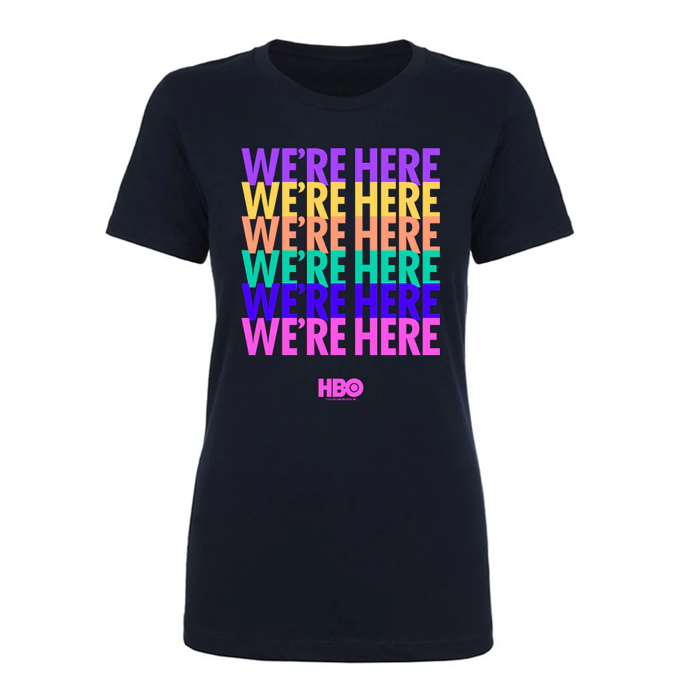 We're Here Rainbow Logo Women's Short Sleeve T-Shirt