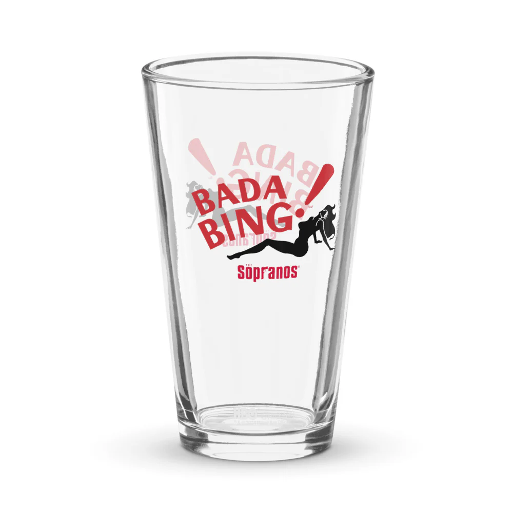 Sopranos Bada Bing! Pint Glass