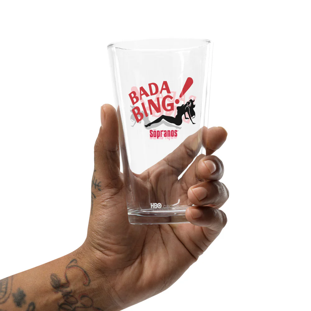 Sopranos Bada Bing! Pint Glass