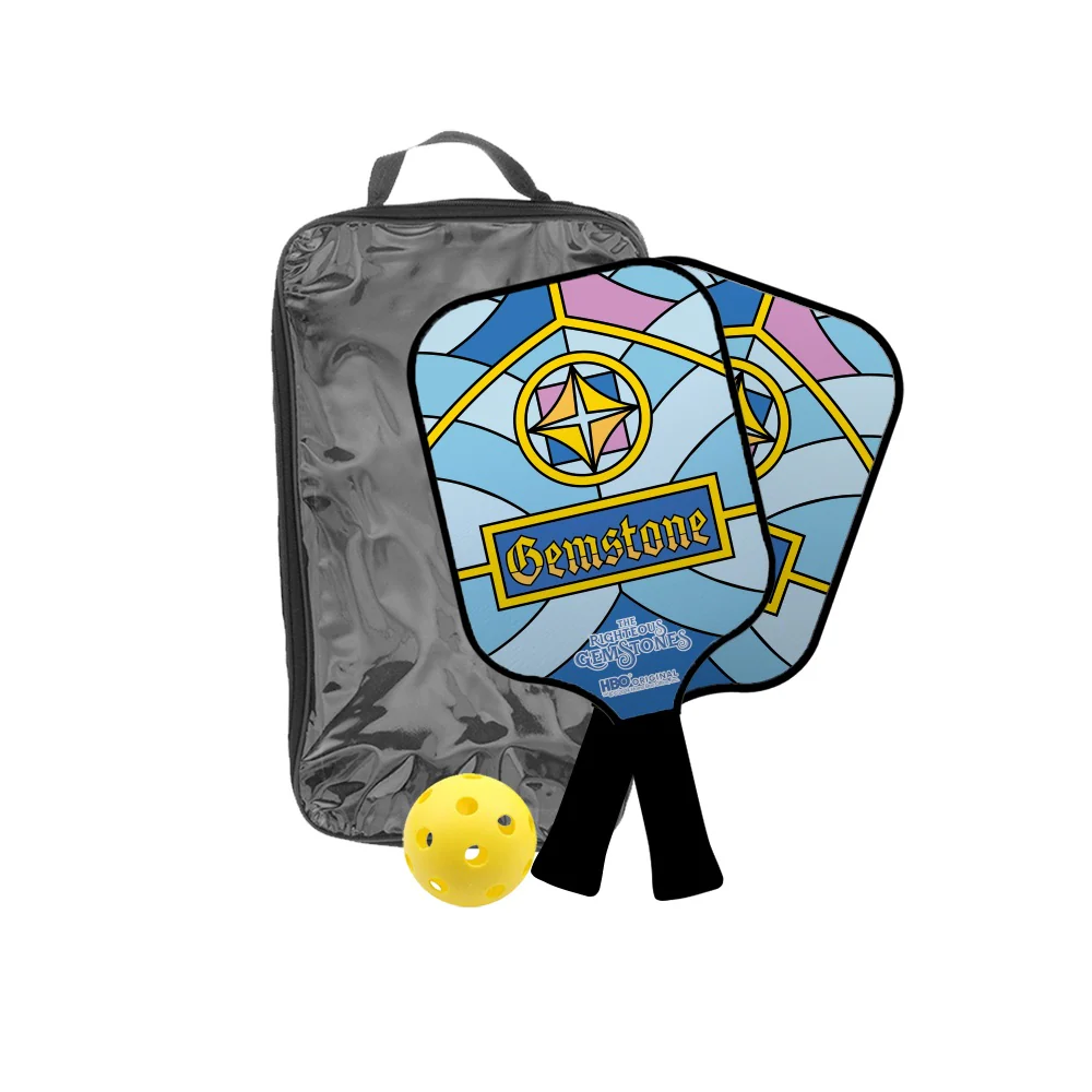 The Righteous Gemstones Stained Glass Pickleball Set