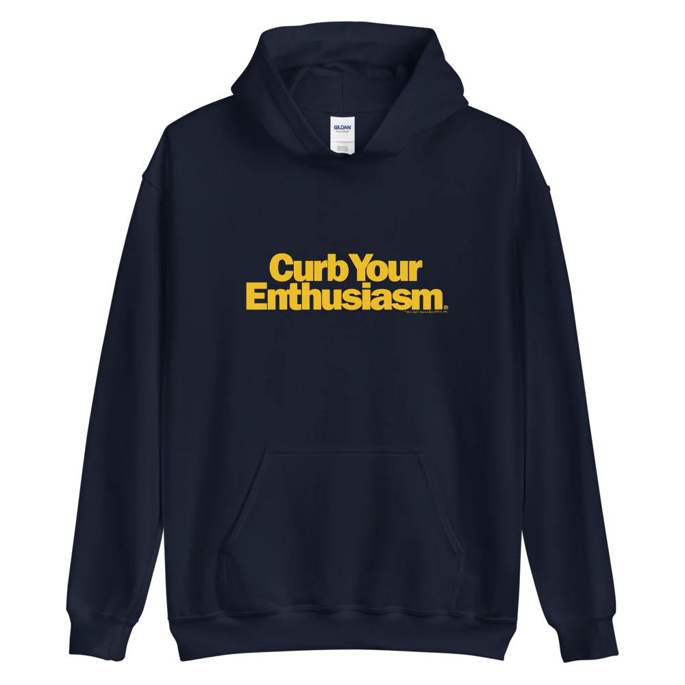 Curb Your Enthusiasm Logo Fleece Hooded Sweatshirt 4 Curb Your Enthusiasm Logo Fleece Hooded Sweatshirt