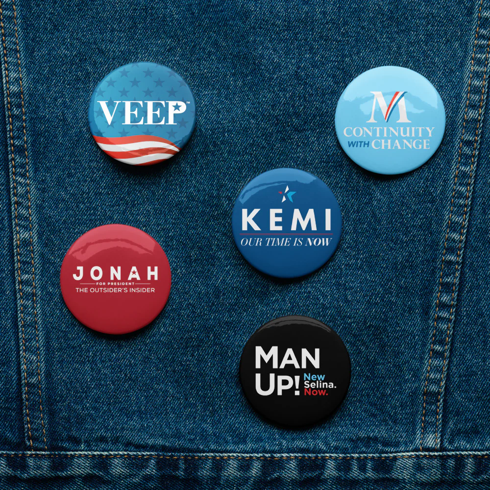 Veep Candidate Pins- Set of 5