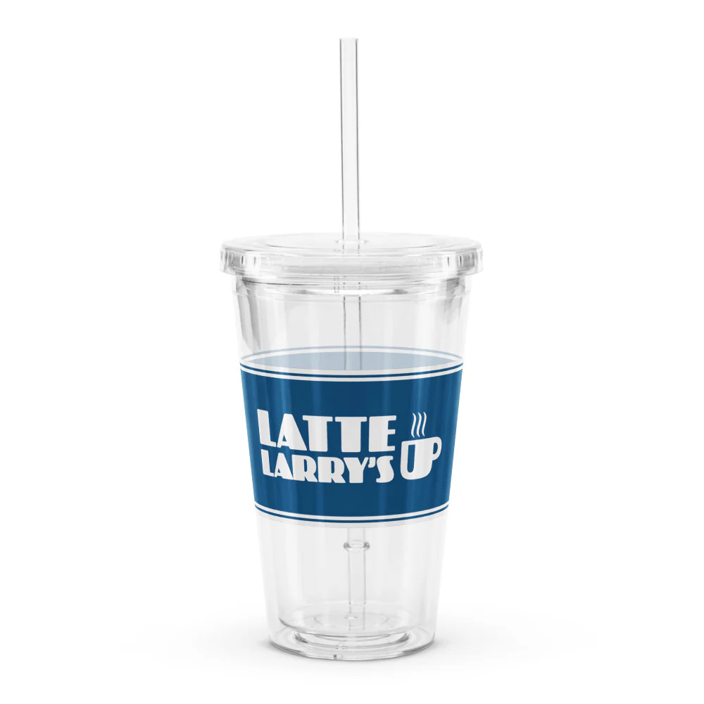 Curb Your Enthusiasm Latte Larry's Clear Tumbler