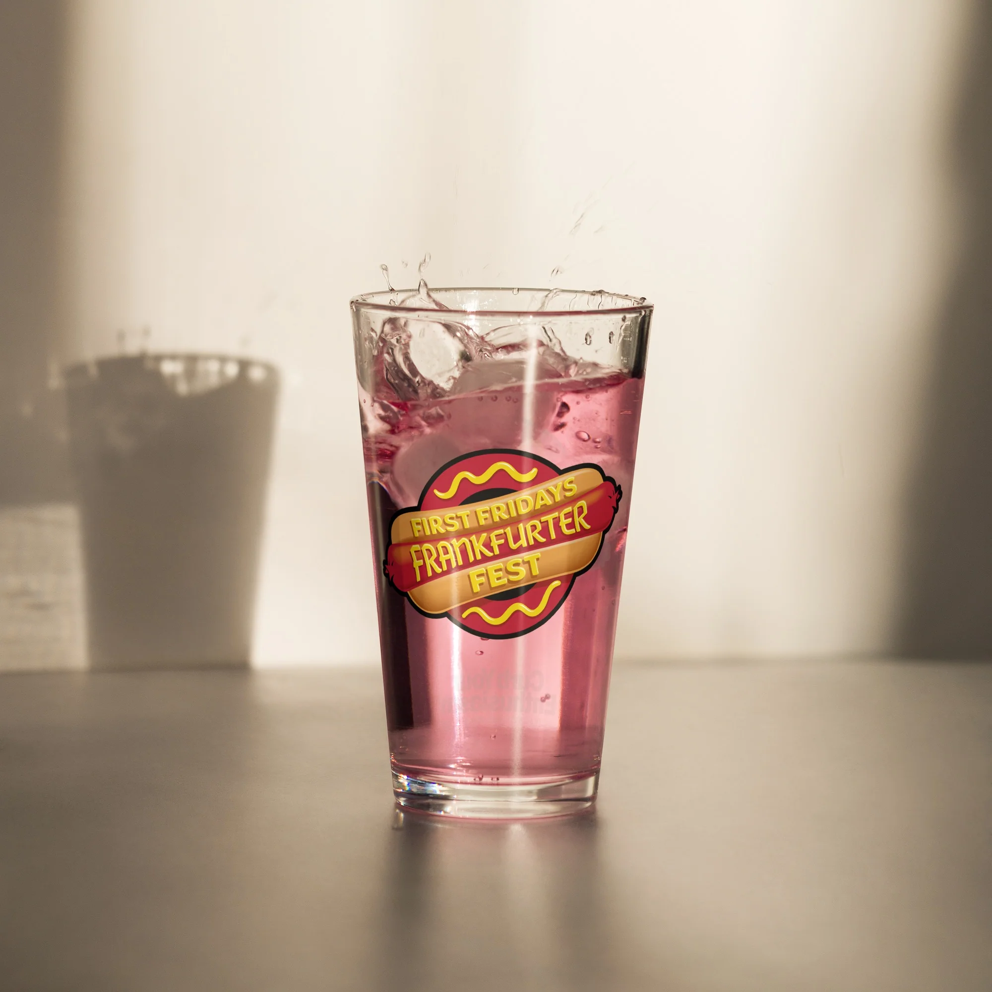 Curb Your Enthusiasm First Friday Frankfurter Fest Pint Glass