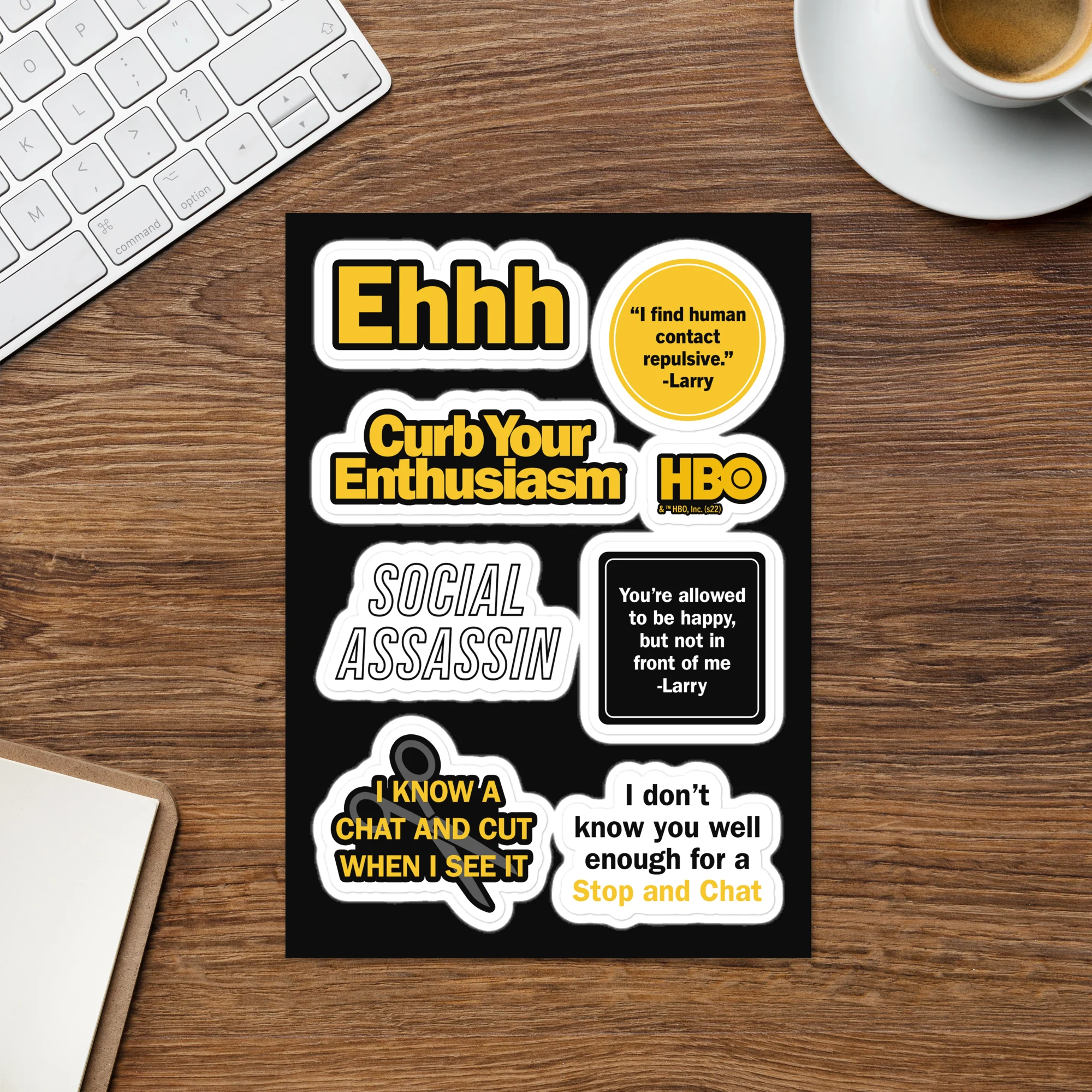 Curb Your Enthusiasm Larry-isms Sticker Sheet