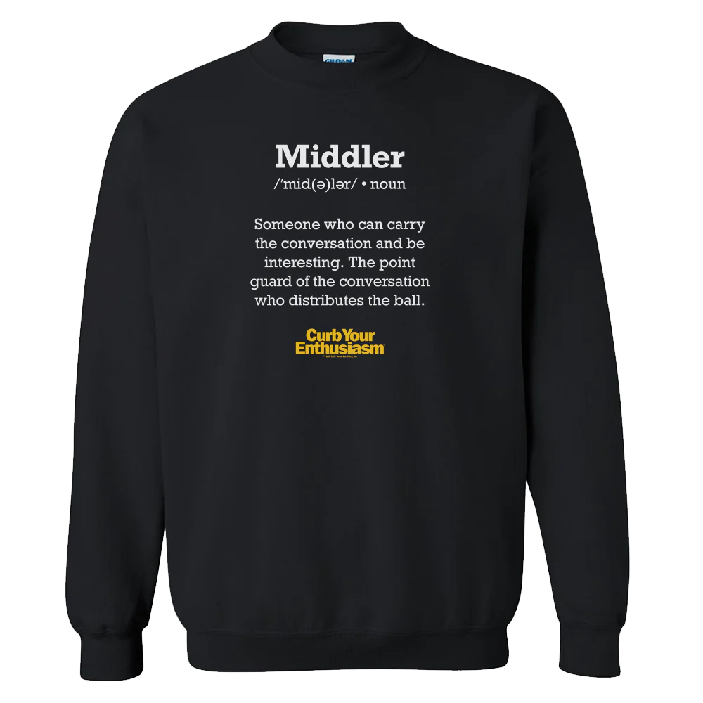 Curb Your Enthusiasm Middler Definition Fleece Crewneck Sweatshirt