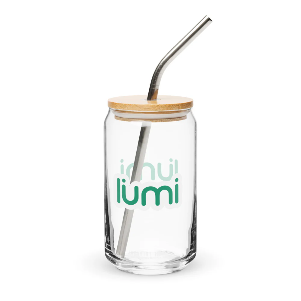 Industry Lumi Logo 16 oz. Can Shaped Glass