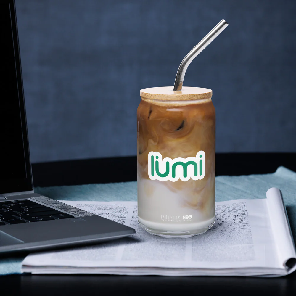 Industry Lumi Logo 16 oz. Can Shaped Glass