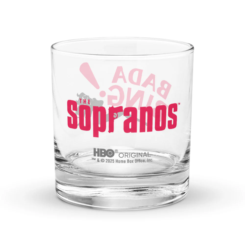 The Sopranos Bada Bing! Rocks Glass