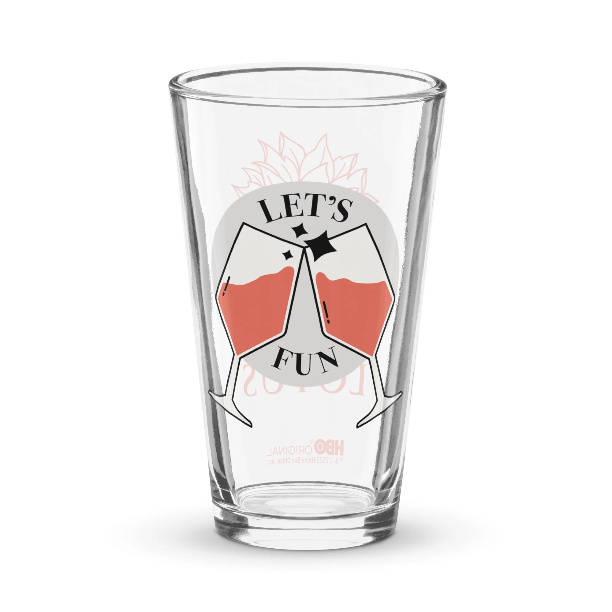 The White Lotus Let's Fun Pint Glass