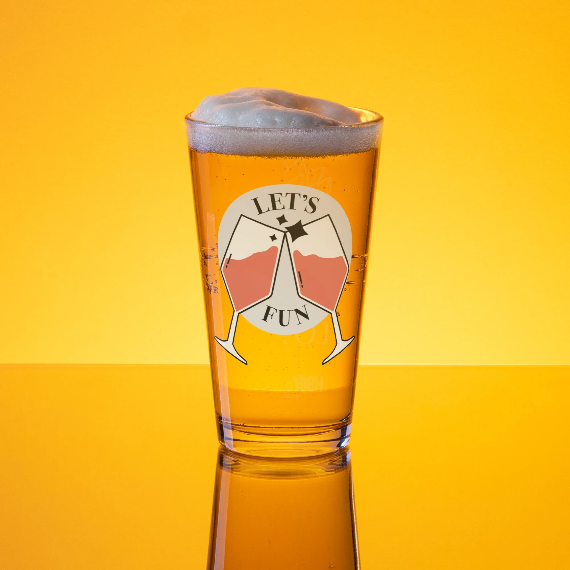 The White Lotus Let's Fun Pint Glass