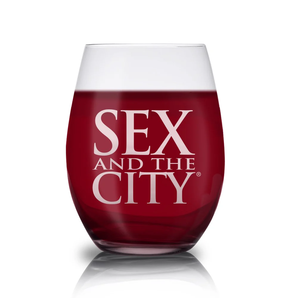 Sex and The City Logo Stemless Etched Wine Glass