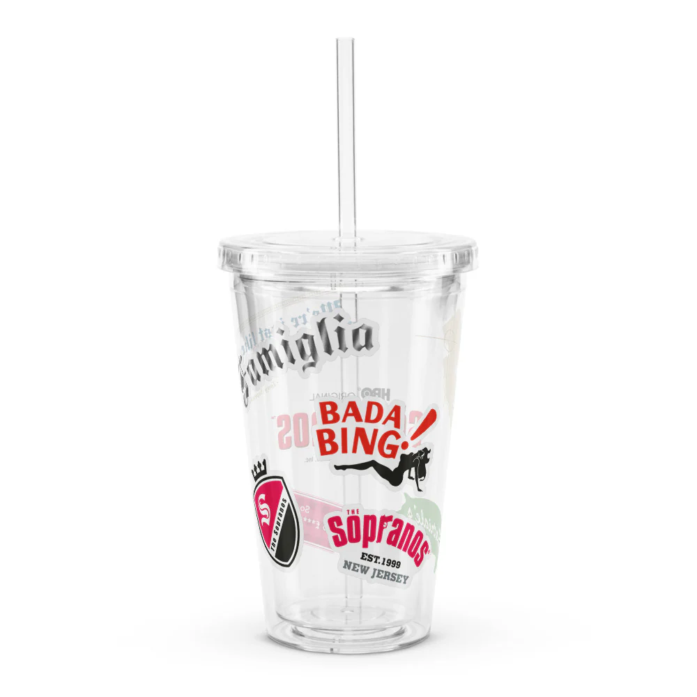 The Sopranos Sticker Icons Clear Tumbler 2 The Sopranos Sticker Icons Clear Tumbler