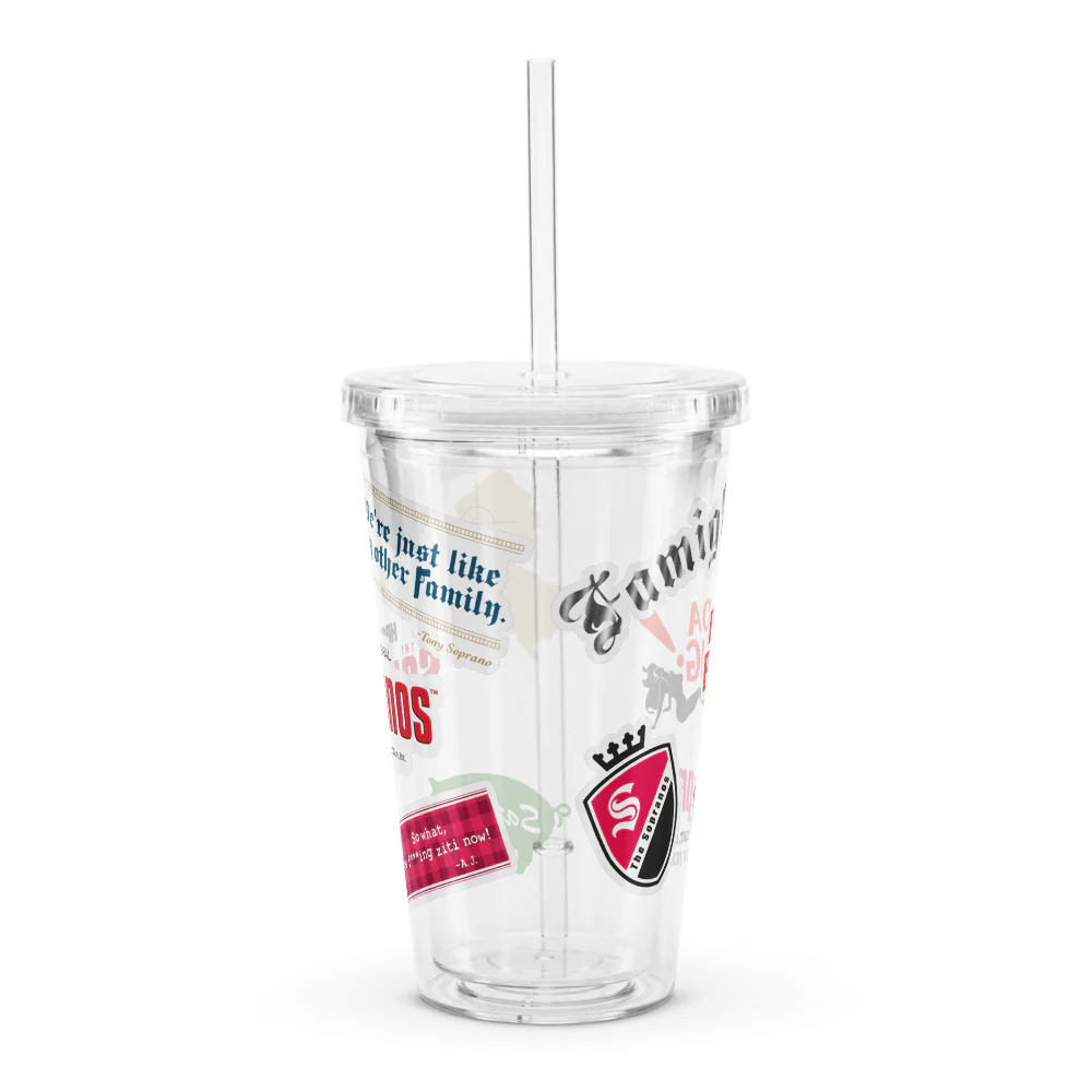 The Sopranos Sticker Icons Clear Tumbler 3 The Sopranos Sticker Icons Clear Tumbler