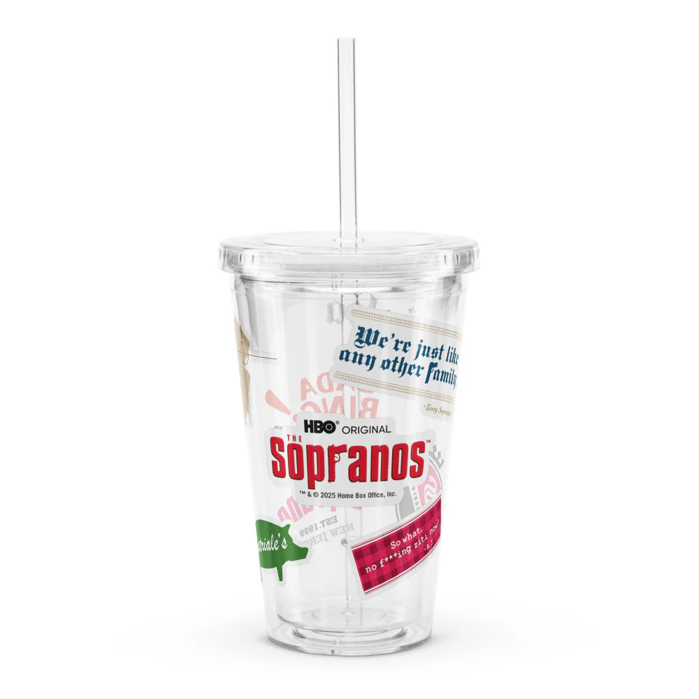 The Sopranos Sticker Icons Clear Tumbler 4 The Sopranos Sticker Icons Clear Tumbler