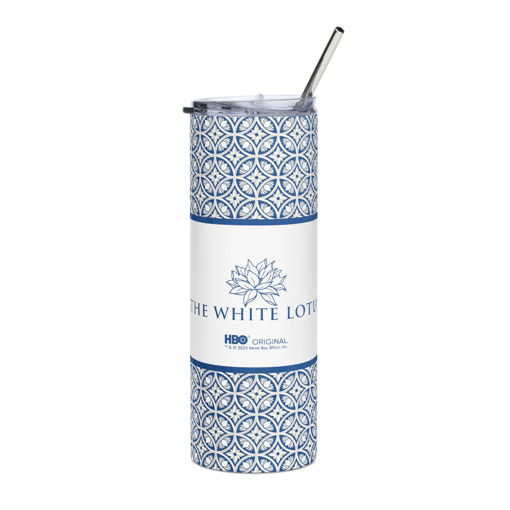 The White Lotus Logo Stainless Steel Tumbler