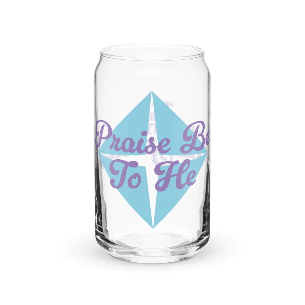 The Righteous Gemstones Praise Be to He 16 oz. Can Shaped Glass