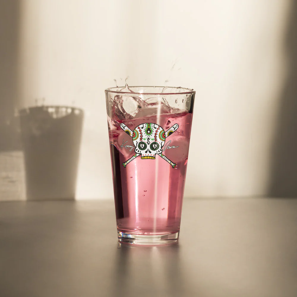 Eastbound & Down Kenny Powers Sugar Skull Pint Glass