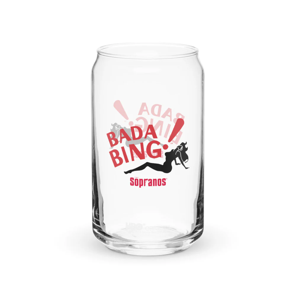 The Sopranos Bada Bing! 16 oz. Can Shaped Glass