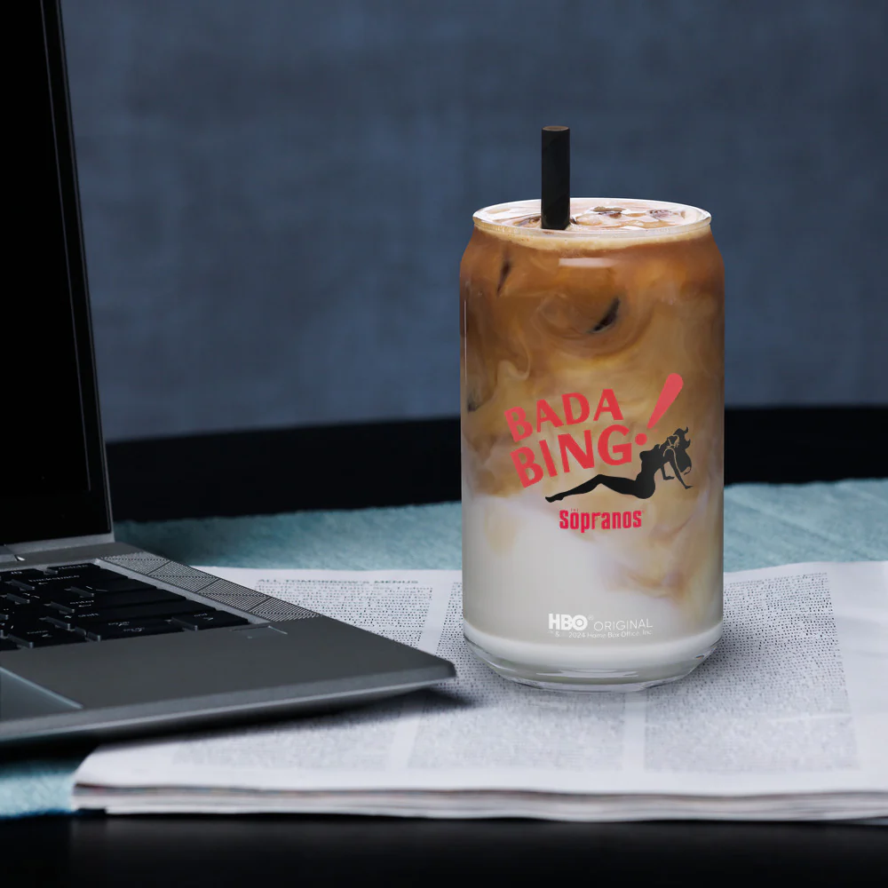 The Sopranos Bada Bing! 16 oz. Can Shaped Glass