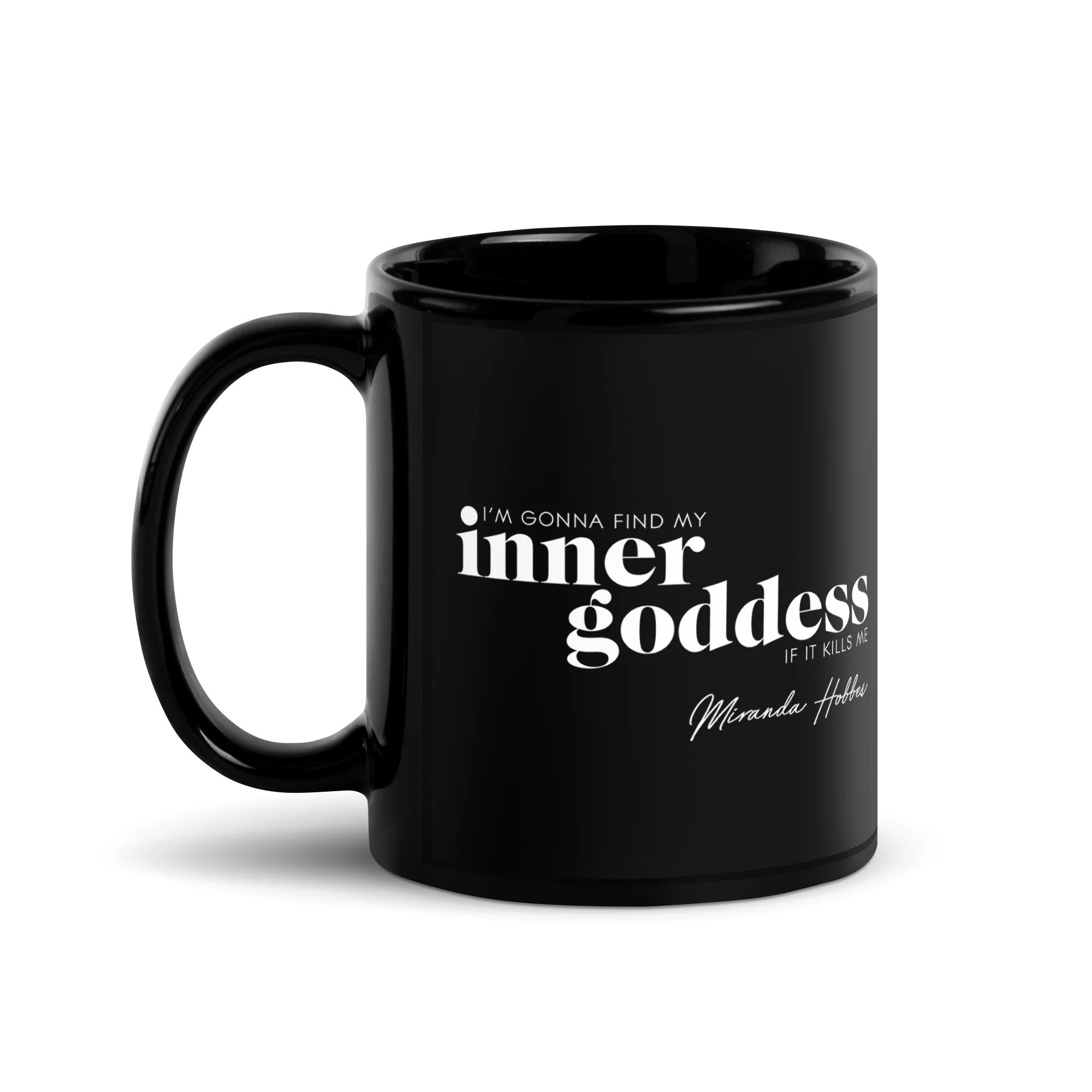Sex and The City Inner Godess Black Glossy Mug