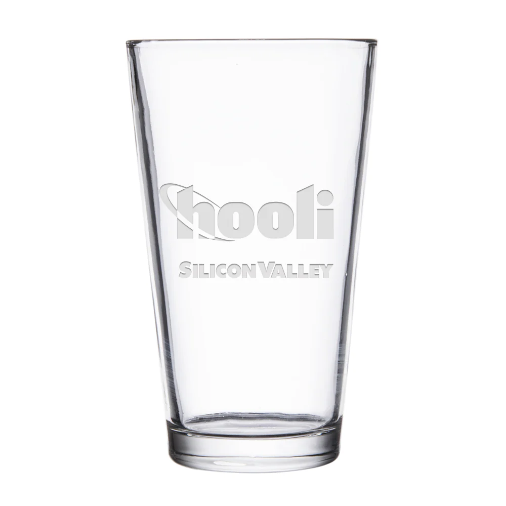 Silicon Valley Hooli Logo Laser Engraved Pint Glass